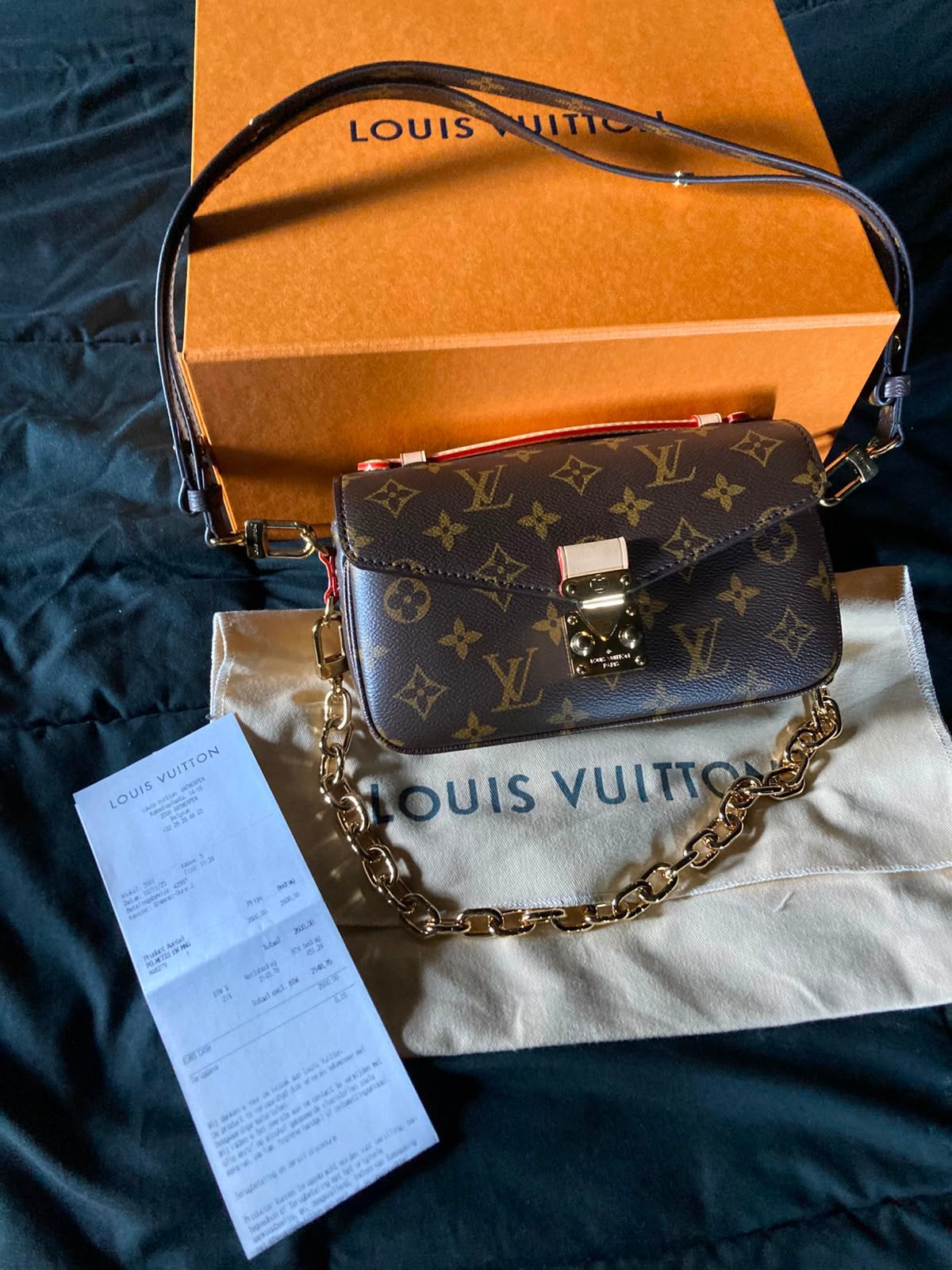 Louis vuitton pochette metis, Ophalen of Verzenden, Zo goed als nieuw, Bruin, Schoudertasje