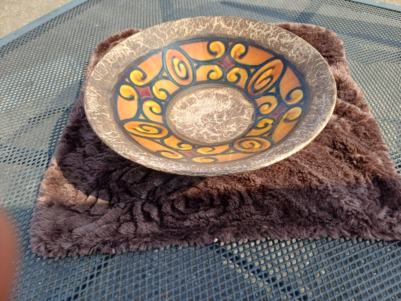 vintage  flora keramiek Gouda schaal., Antiek en Kunst, Ophalen