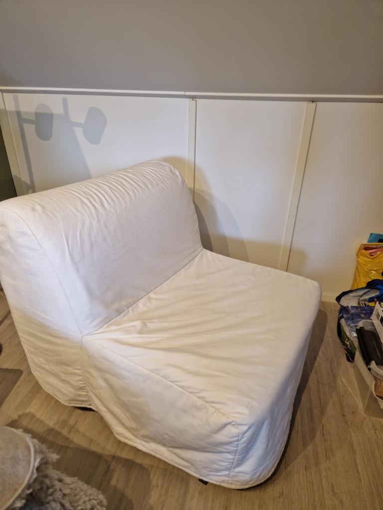 Ikea slaap fauteuil slaapstoel, Ophalen, Gebruikt, 90 cm, Eenpersoons