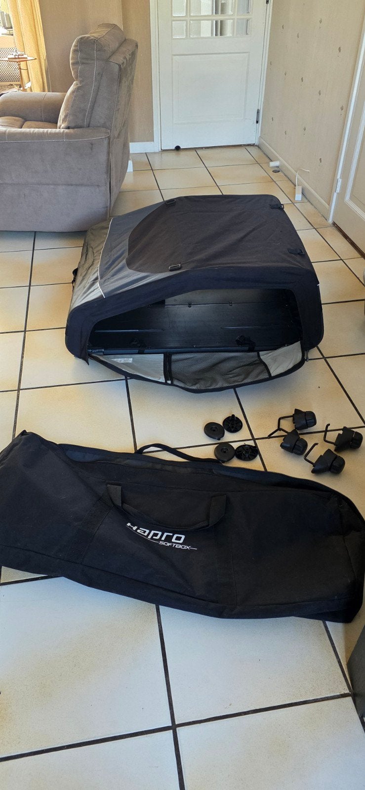 Hapro Softbox dakkoffer - Opvouwbaar en compact, Auto diversen, Dakkoffers, Ophalen, Gebruikt