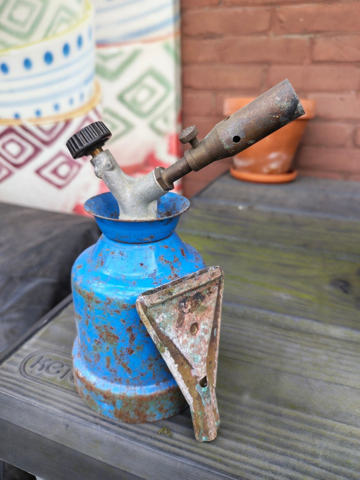 Vintage blauwe soldeerlamp/branders, Ophalen