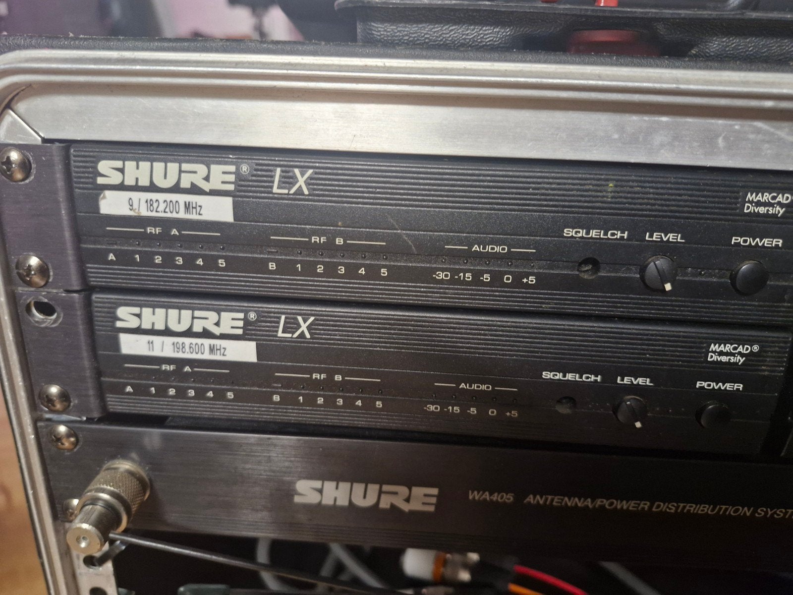 Shure LX Draadloos Microfoon Systeem met Rack Case, Ophalen of Verzenden, Gebruikt, Overige typen, Draadloos