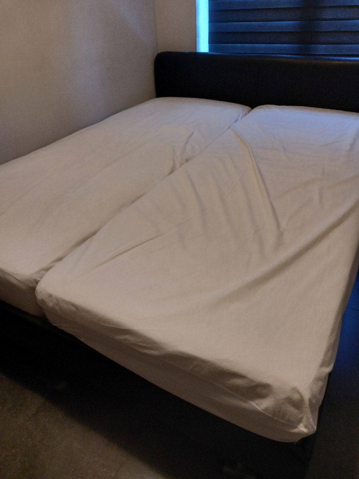 saltum ikea bed, Ophalen, Zwart, Tweepersoons, Metaal