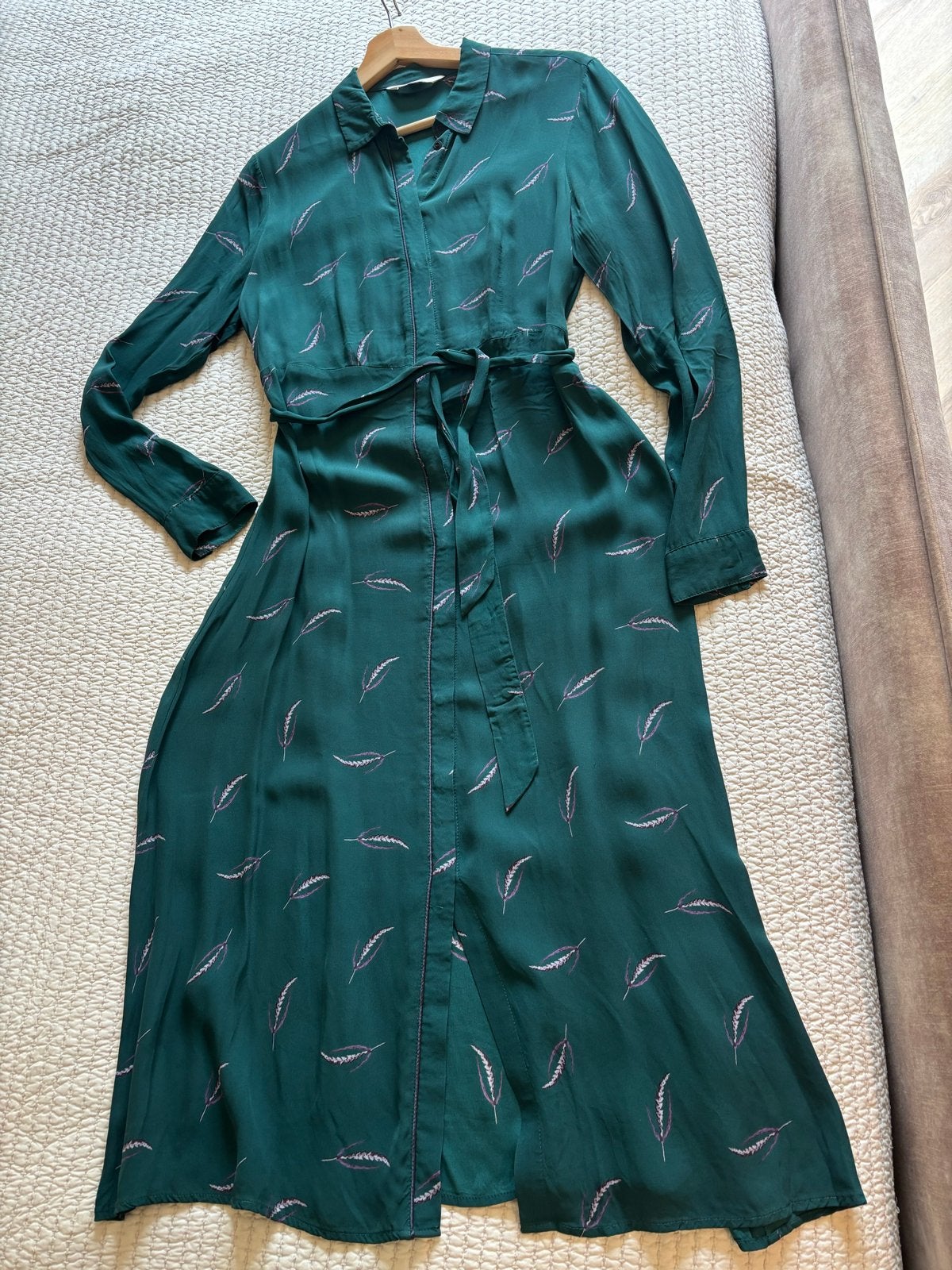 Lange doorknoop jurk Yaya met lange mouw - Maat 38, Kleding | Dames, Jurken, Maat 38/40 (M), Ophalen of Verzenden, Zo goed als nieuw