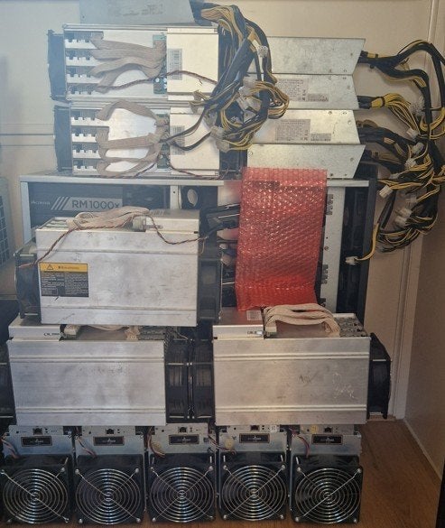 Partij van 10 Antminers L3+ inclusief PSU, 50 euro p/s, Computers en Software, Servers, Ophalen of Verzenden, Gebruikt, Onbekend