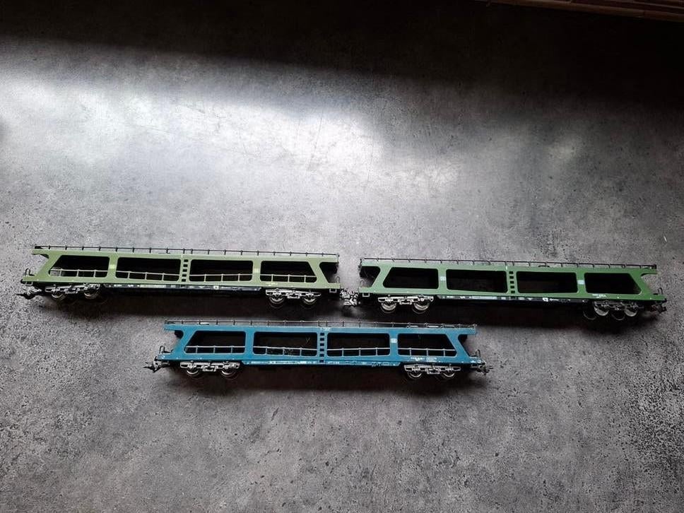 Drie marklin auto transporters, Ophalen of Verzenden, Wisselstroom, Wagon, Märklin