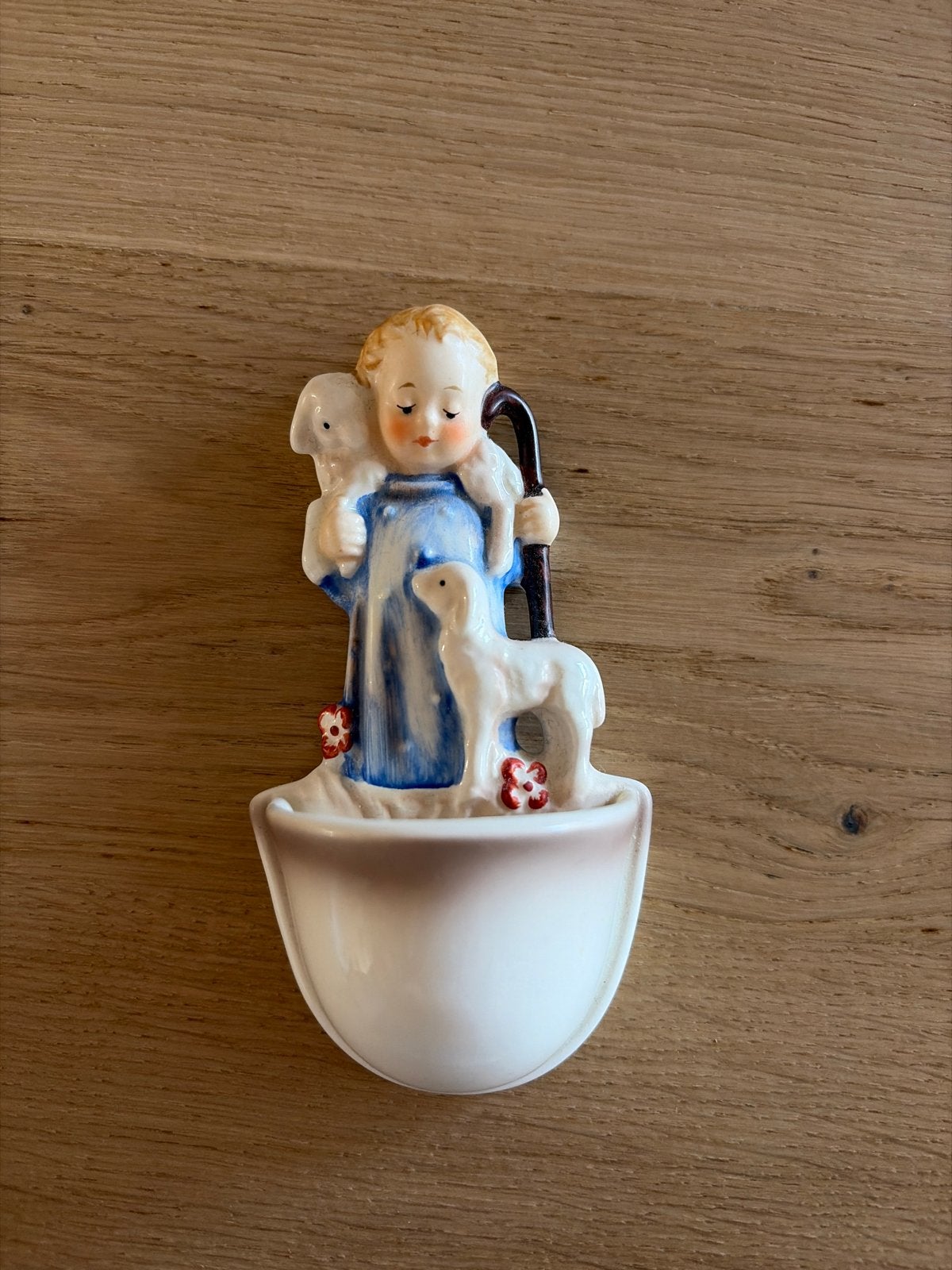 Hummel Goebel Wijwaterbakje Herder met Lammeren, Verzamelen, Ophalen of Verzenden, Zo goed als nieuw, Hummel