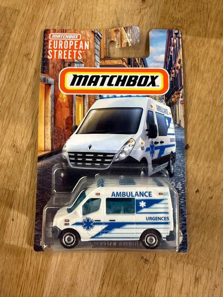 Matchbox Renault Master Ambulance European Streets, Mattel Europa B.V., Nieuw, Ophalen of Verzenden, Service@mattel.com