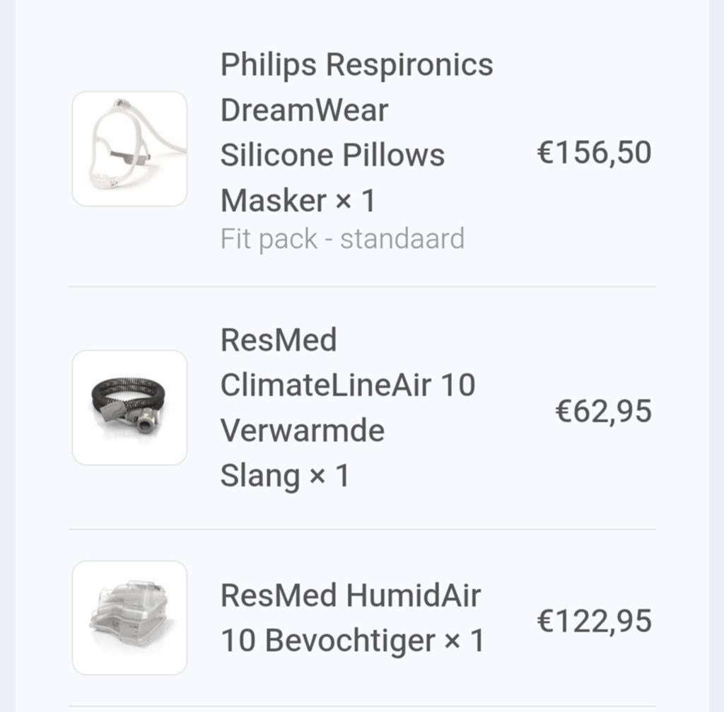 ResMed AirSense 10 accessoires / DreamWear masker – vrijwel, Ophalen of Verzenden