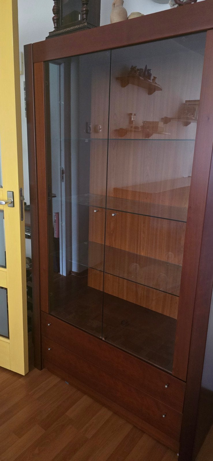 Vitrinekast kersenhout 180x102x45 cm, Ophalen of Verzenden