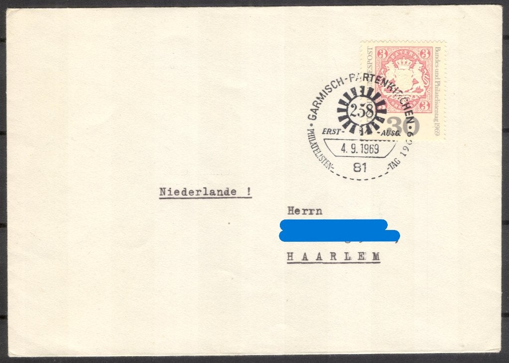 Duitsland (24) - stempel Garmisch-Partenkirchen 1969, Verzenden, Brief