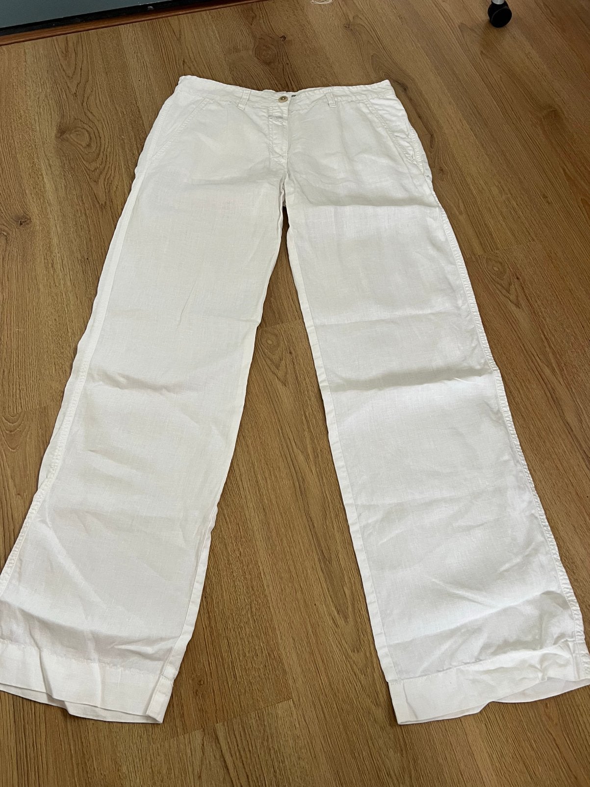 Closed witte linnen broek 44 amy, Wit, Maat 42/44 (L), Ophalen of Verzenden, X
