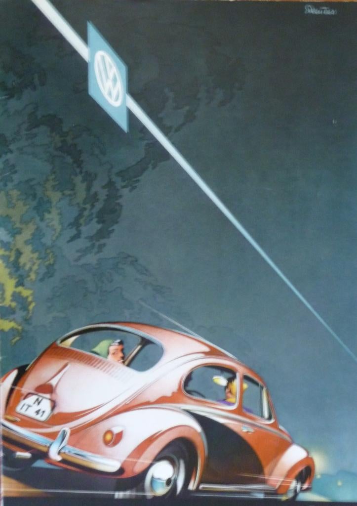 Folder VOLKSWAGEN Kever 1958 Uitgave PON NV, Boeken, Ophalen of Verzenden, Zo goed als nieuw, Volkswagen