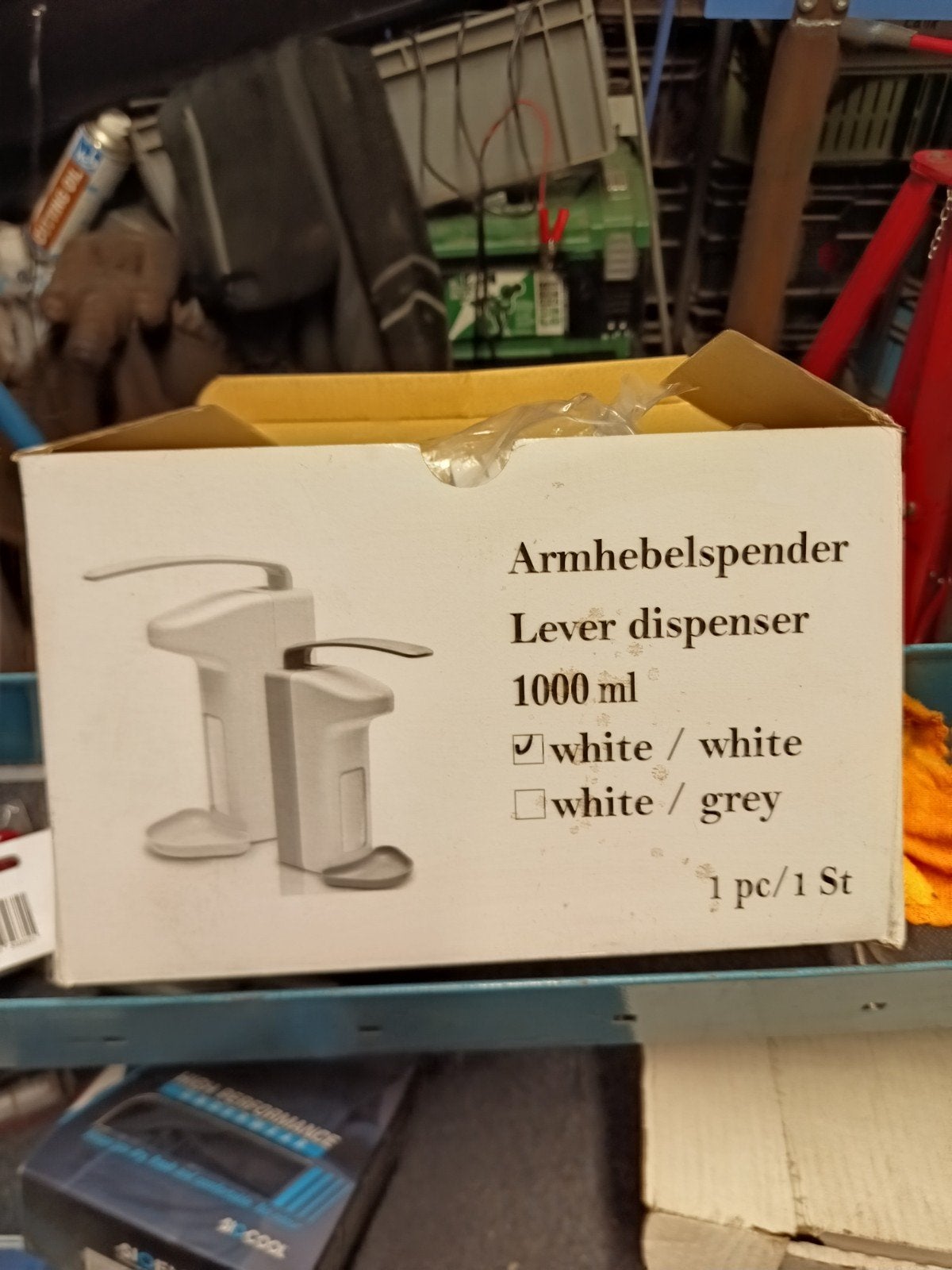 Armhebelspender Lever dispenser 1000 ml wit, Ophalen of Verzenden