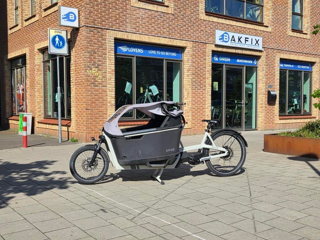 Elektrische CA GO Bakfiets - Ideaal voor Gezin en Goederen, 4 kinderen of meer, Huif, CA GO, Zo goed als nieuw