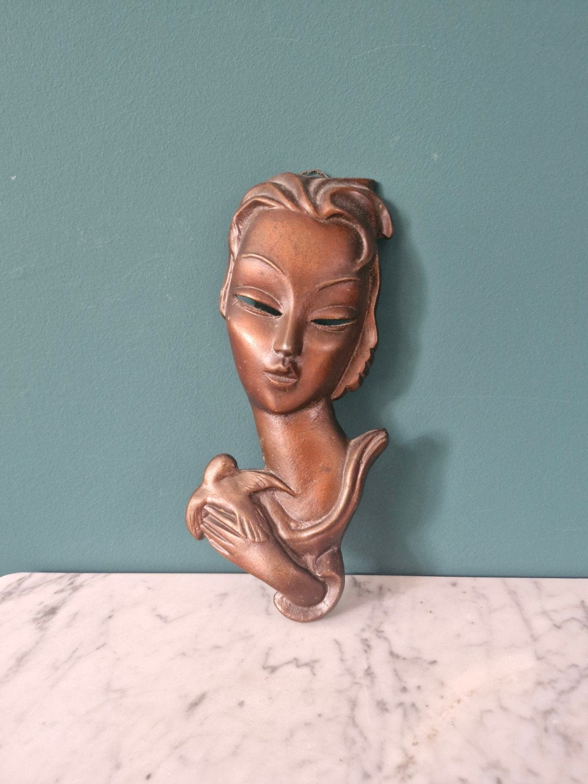 Bronzen Muurmasker - Art Deco, ca. 1930, Antiek en Kunst, Ophalen of Verzenden