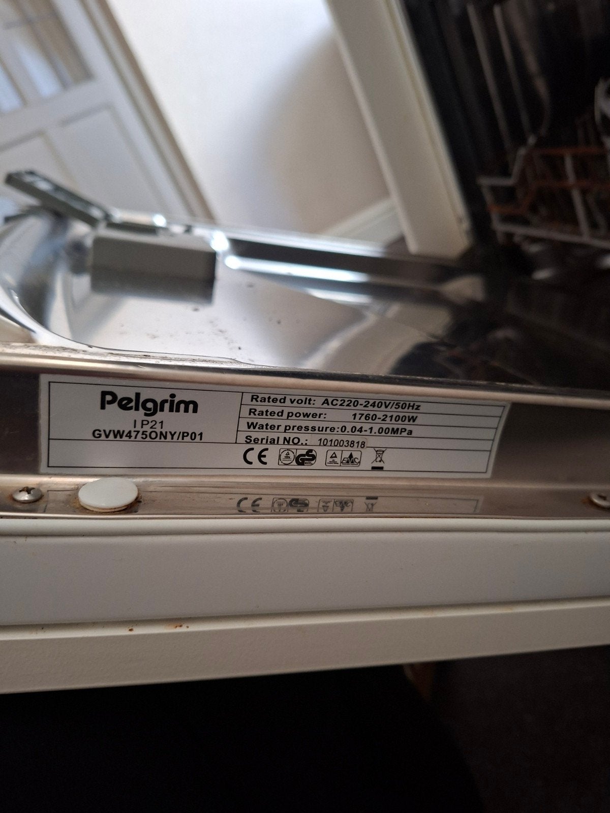 Pelgrim GVW4750NY/P01 Vaatwassermand voor de bovenste en bes, Witgoed en Apparatuur, Ophalen, Gebruikt, Minder dan 85 cm, 60 cm of meer