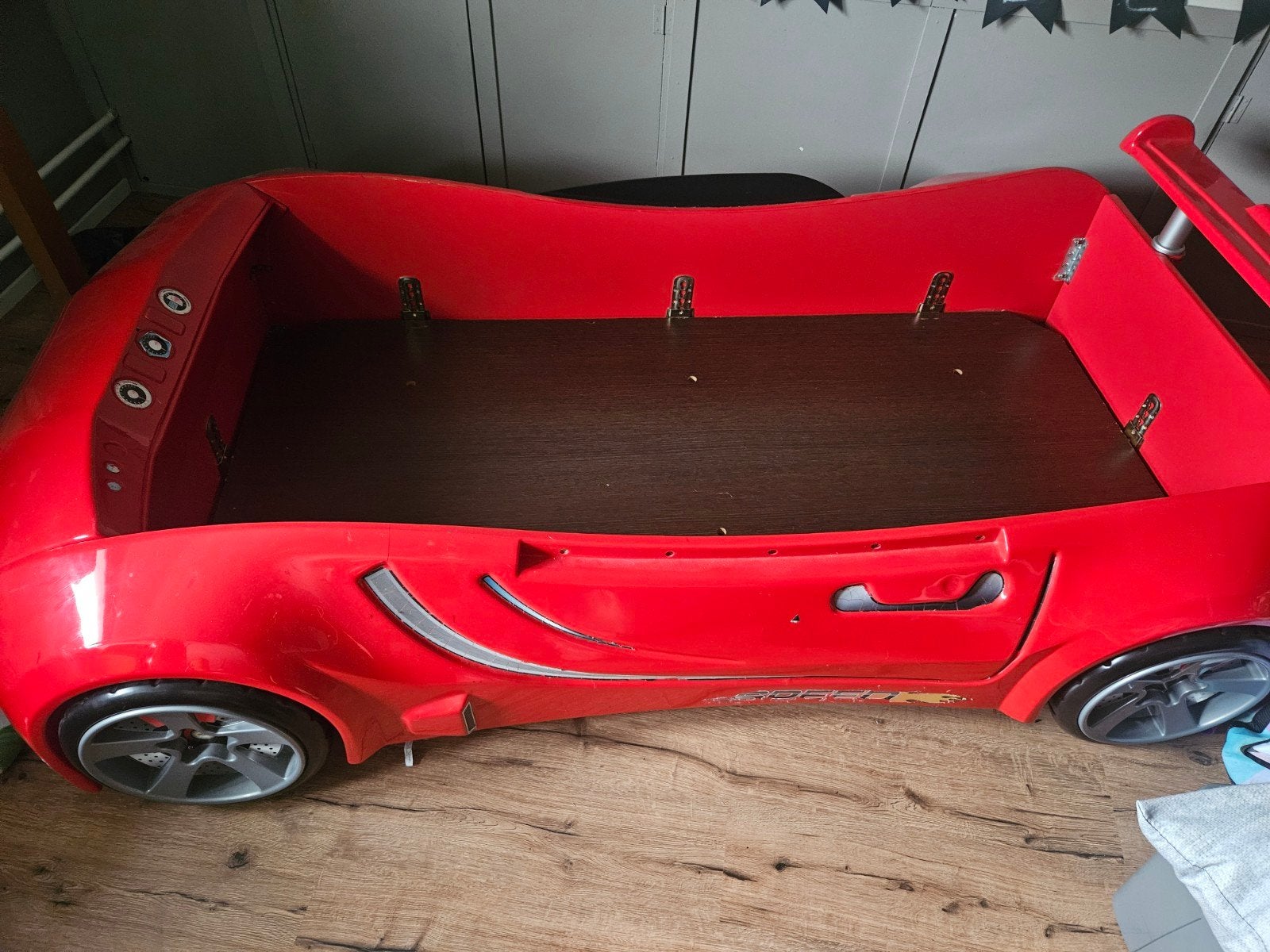 leuk raceautobed, Kinderen en Baby's, Ophalen, Gebruikt, 100 cm of meer, Matras