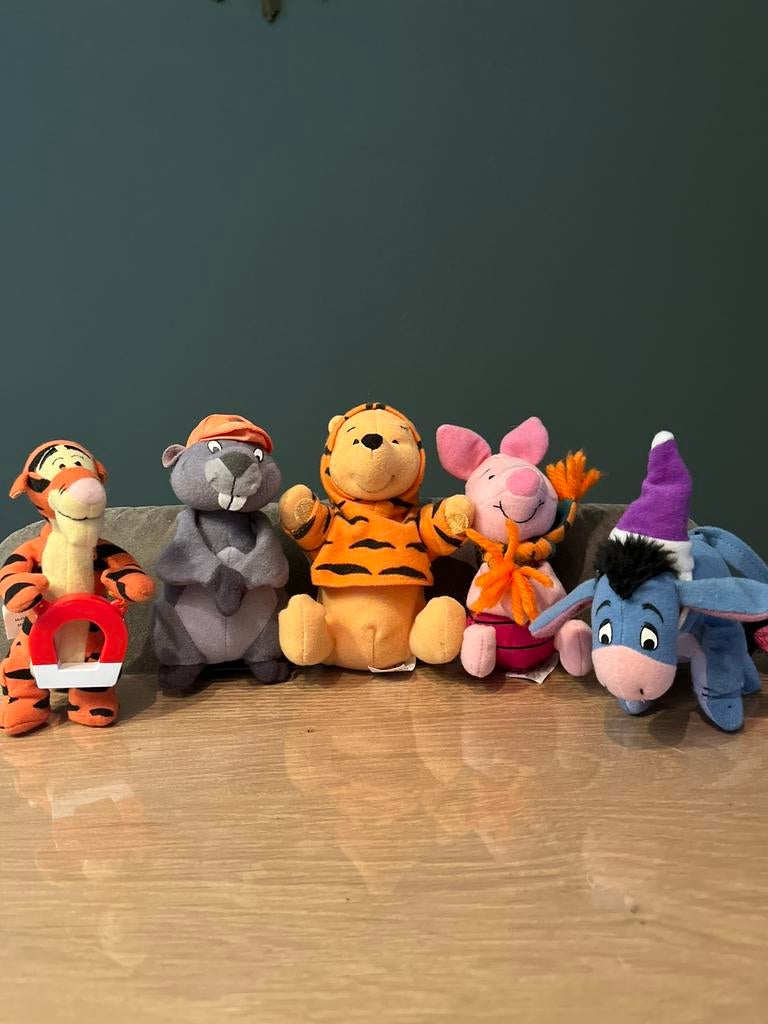 Leuke set vintage Winnie the Pooh knuffeltjes Disney, Ophalen of Verzenden, Winnie de Poeh of vrienden, Overige typen