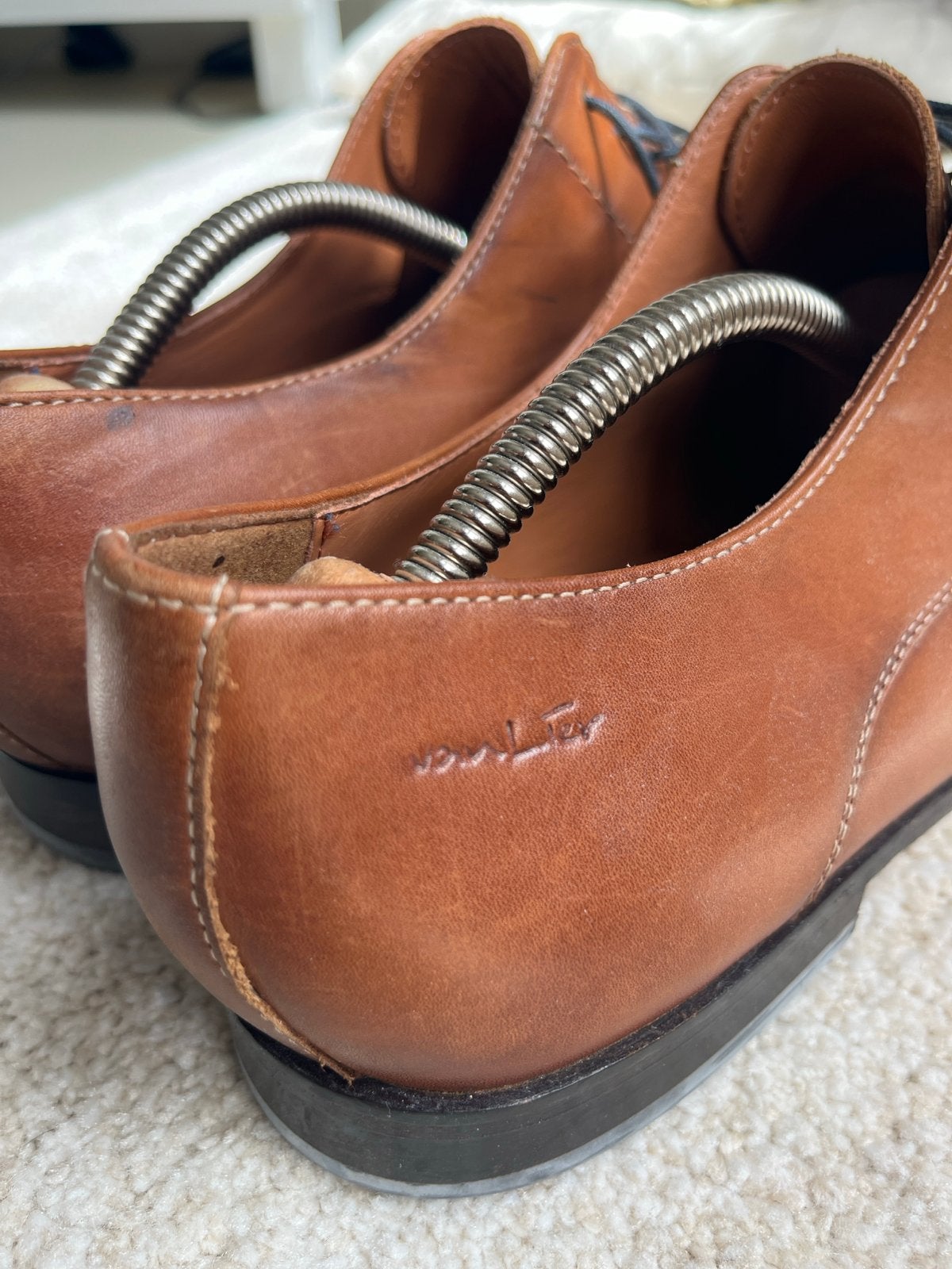 Van Lier nette schoenen - Cognac leer - Maat 45, Kleding | Heren, Schoenen, Ophalen of Verzenden, Gedragen, Bruin, Veterschoenen