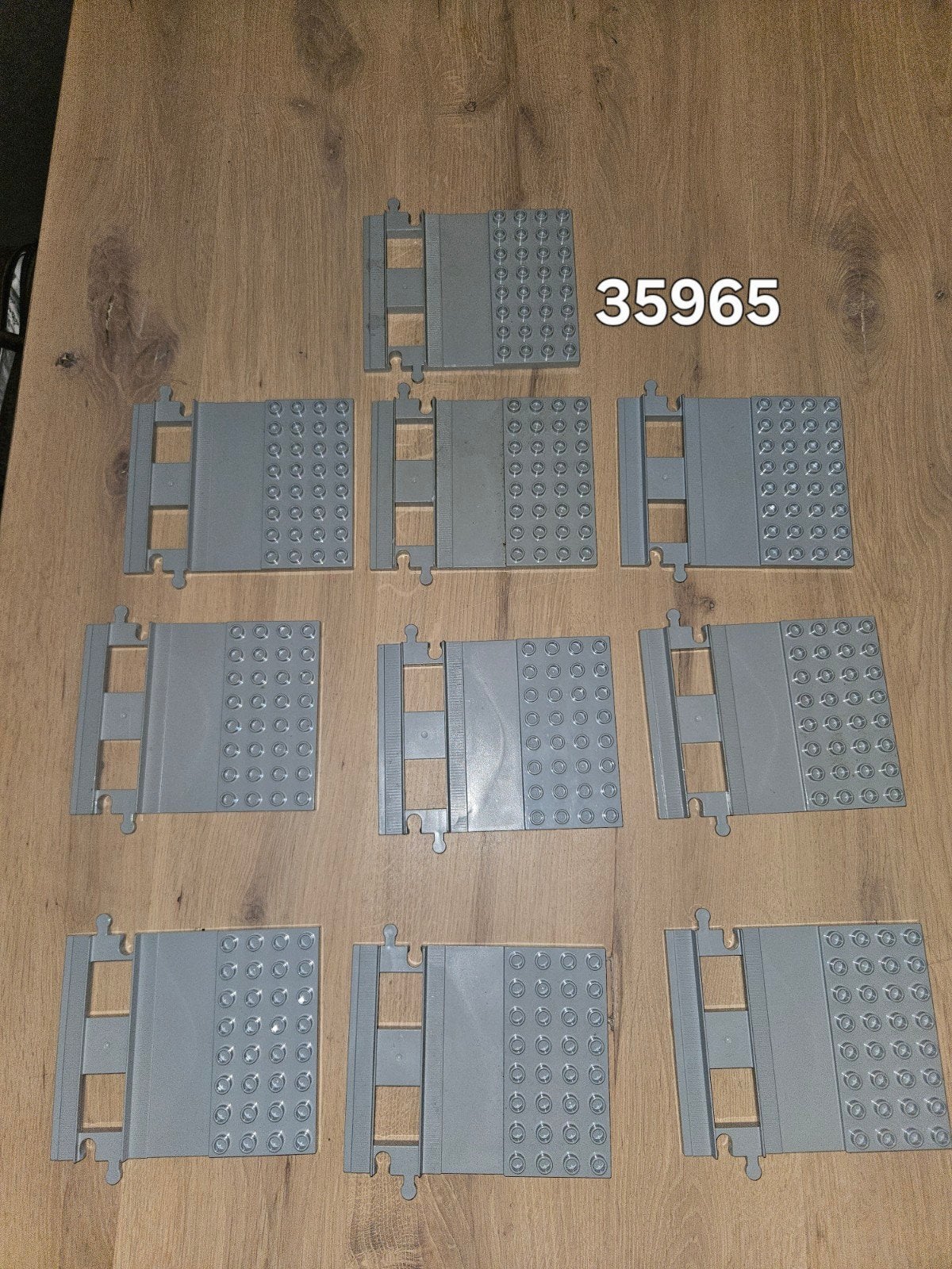 Duplo rails platformen lichtgrijs 10 stuks, Ophalen of Verzenden, Duplo