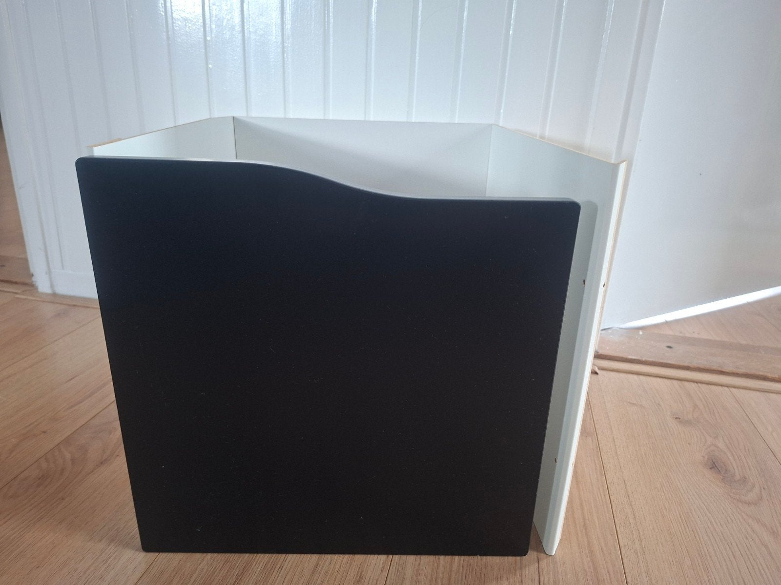 Zwart-wit opbergvak van Ikea (kallax kast), Ophalen of Verzenden, Gebruikt