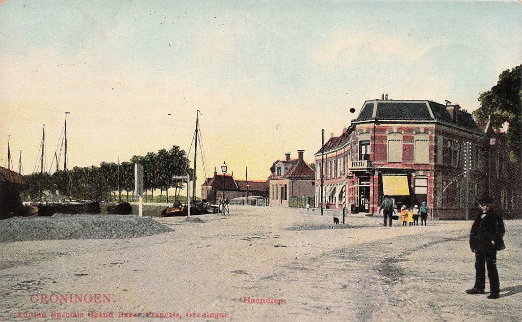 JO1381 Tulpkaart Groningen Hoendiep 1910, Verzenden, Voor 1920, Gelopen, Groningen