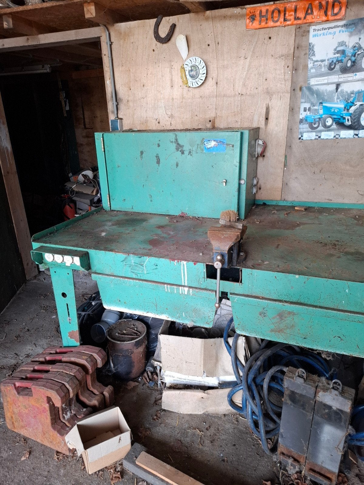 werkbank met stroomaansluiting, Ophalen, Gebruikt, 170 cm of meer