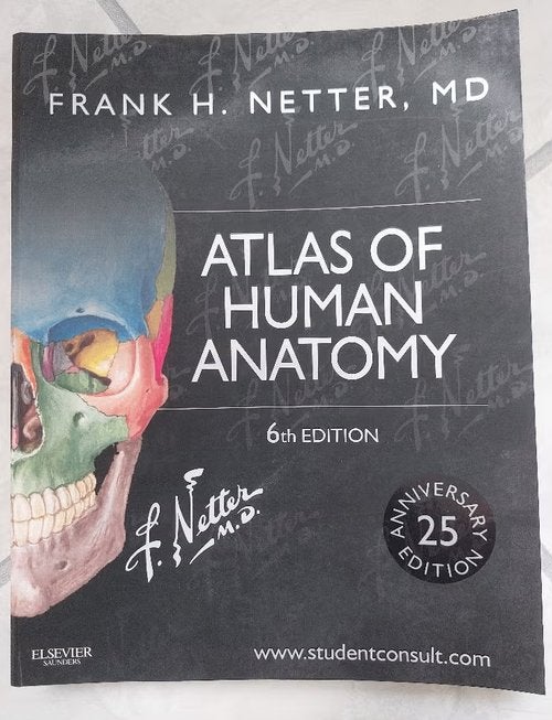 Atlas of Human Anatomy 6e - Frank H. Netter, Frank H. Netter, Zo goed als nieuw, Beta, HBO