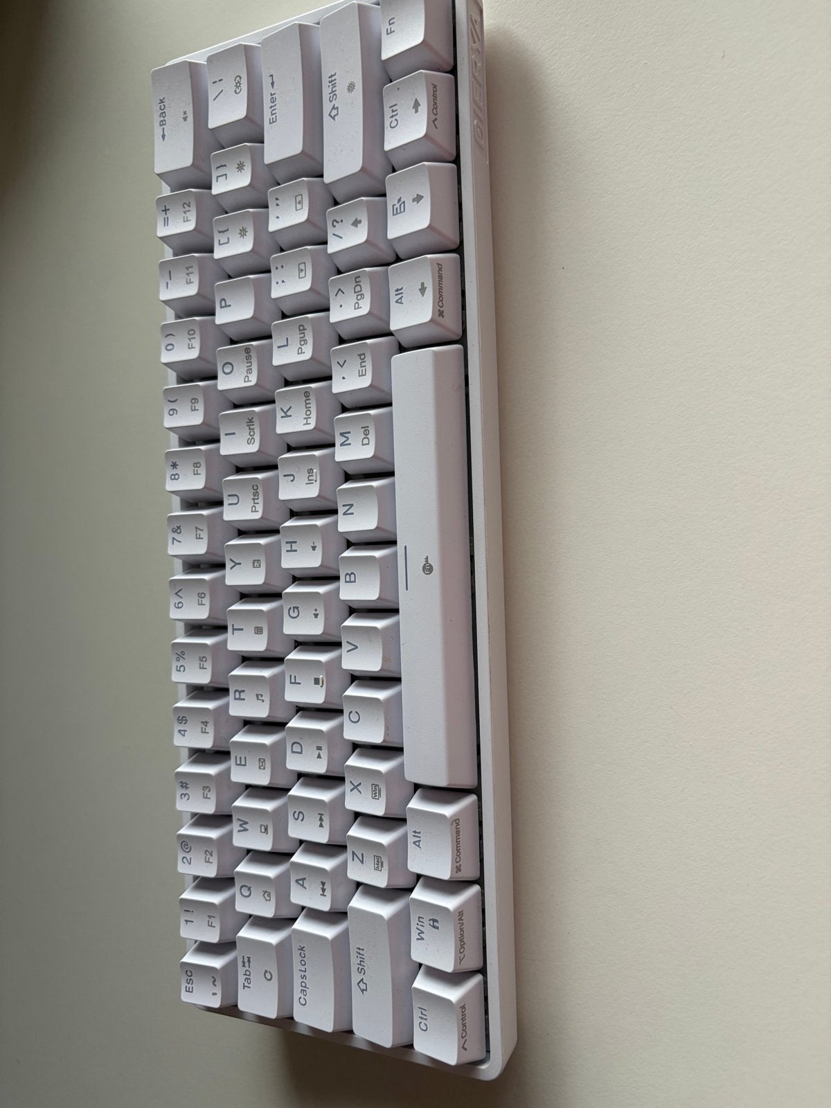DERYA DK61SE wit mechanische toetsenbord, Ophalen, Gaming toetsenbord, Zo goed als nieuw, Qwerty