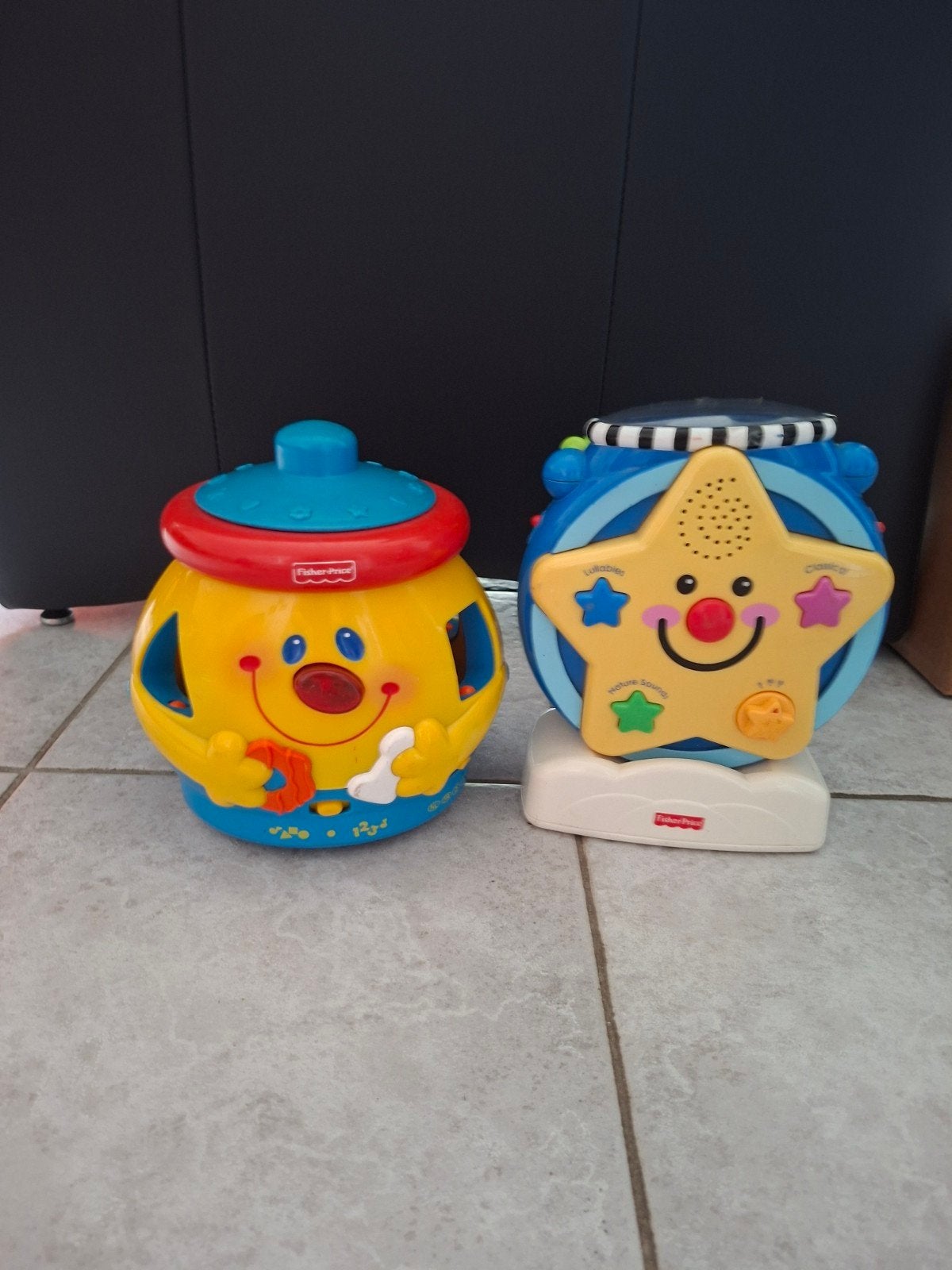 blokken en muziekspeelgoed, Ophalen