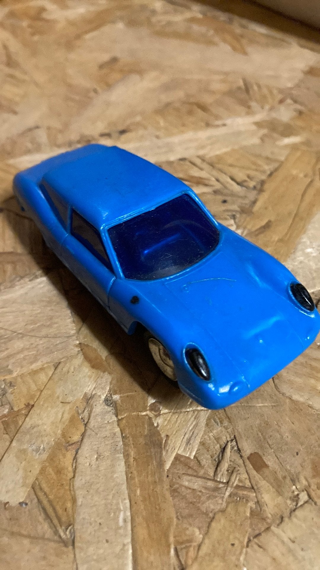Vintage Porsche slotcar - Blauw model, Overige merken, Gebruikt, Onderdelen, Ophalen of Verzenden