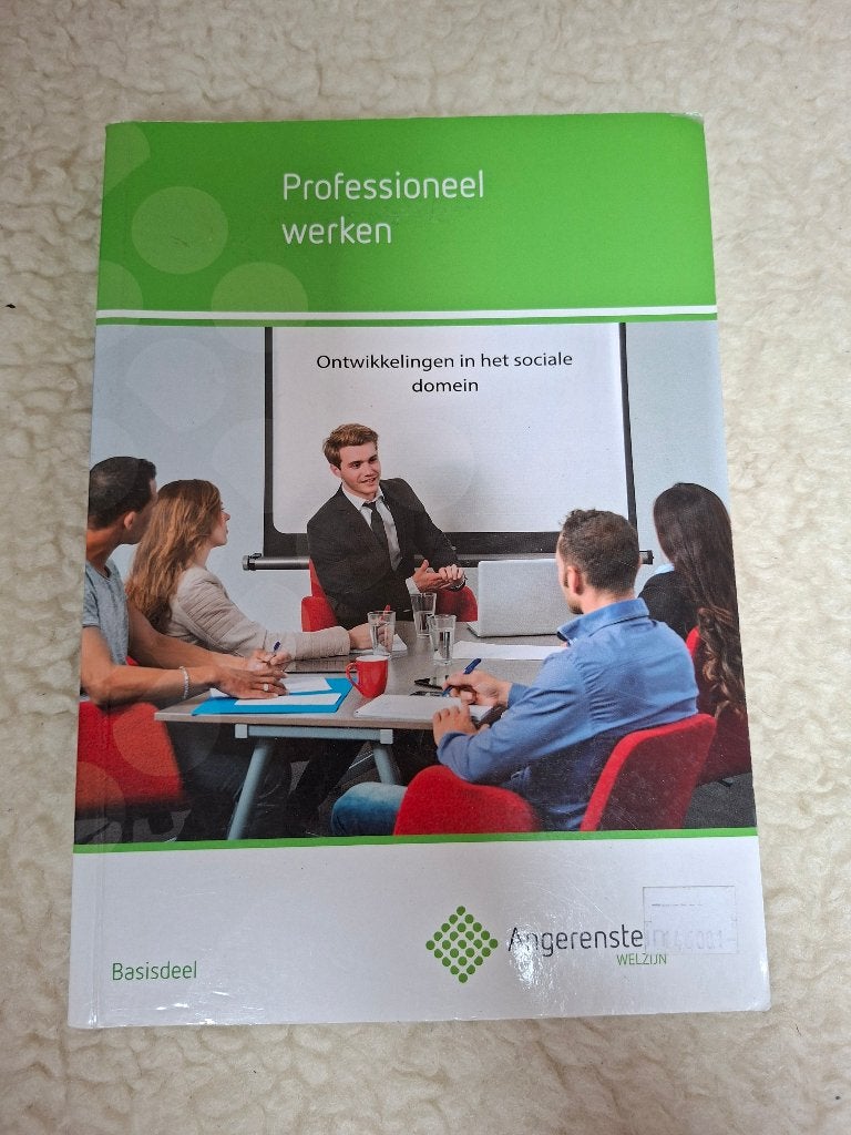 Professioneel werken, Gelezen, Overige vakken, Ophalen of Verzenden, Angerenstein