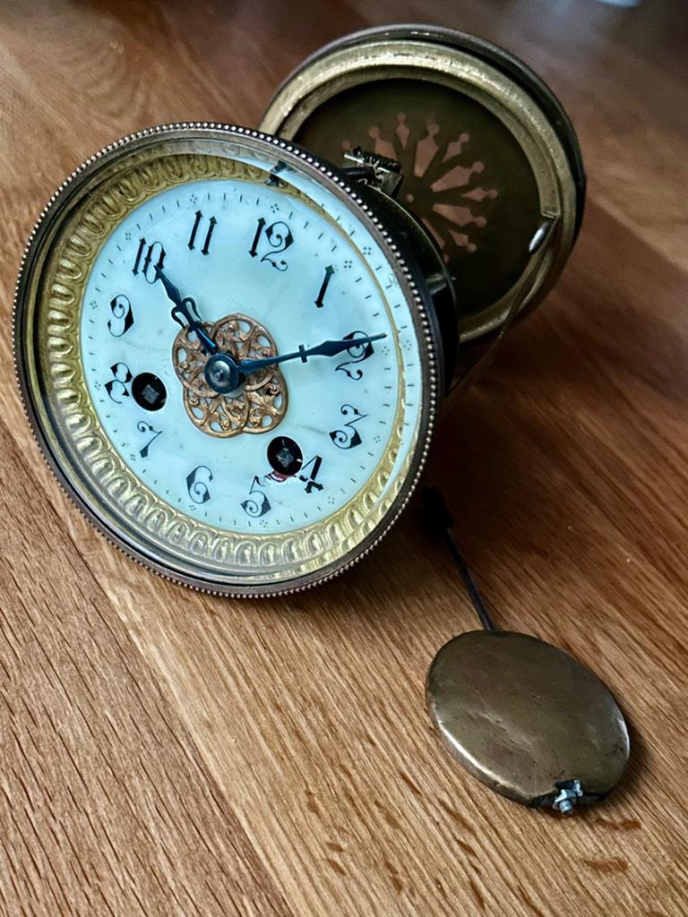FRANSE pendule uurwerk met FRAAIE wijzerplaat, Ophalen of Verzenden