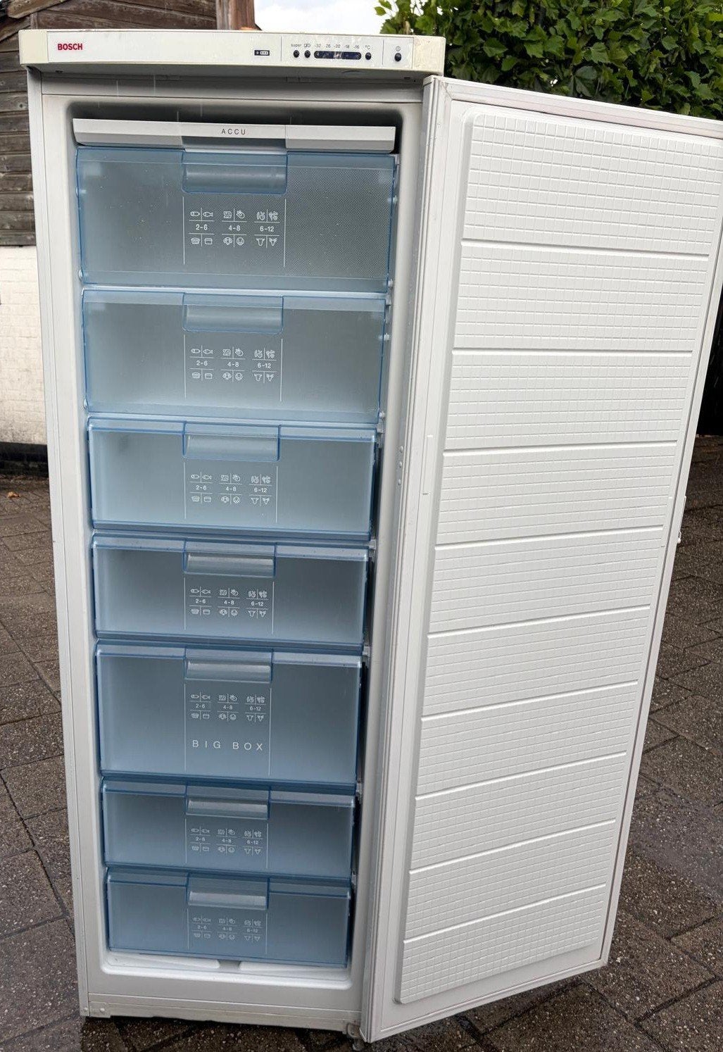 vrieskast Bosch 7 laden, Witgoed en Apparatuur, Vriezers en Diepvrieskisten, Gebruikt, 160 cm of meer, Energieklasse A of zuiniger