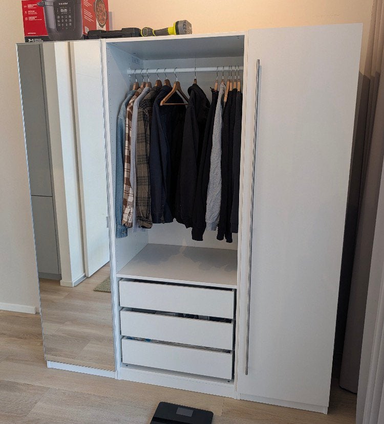 1 Ikea pax kast 201x75x58 en de witte deur zie beschrijving, Ophalen, Zo goed als nieuw, 50 tot 75 cm, 200 cm of meer