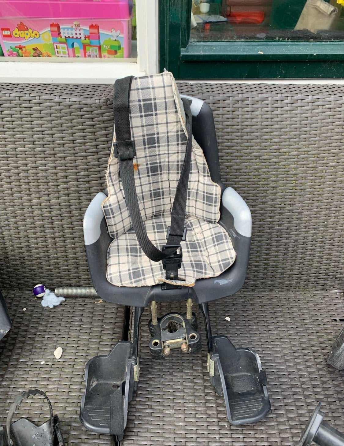 Bobike voorzitje met windscherm en voetsteuntjes, Kinderen en Baby's, Speelgoed | Buiten | Voertuigen en Loopfietsen, Ophalen