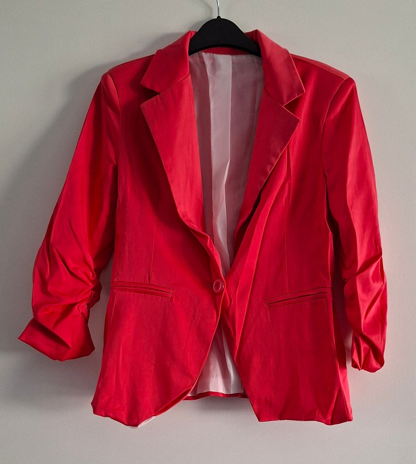 Roze blazer maat S met schoudervulling., Ophalen of Verzenden, Onbekend, Jasje, Roze