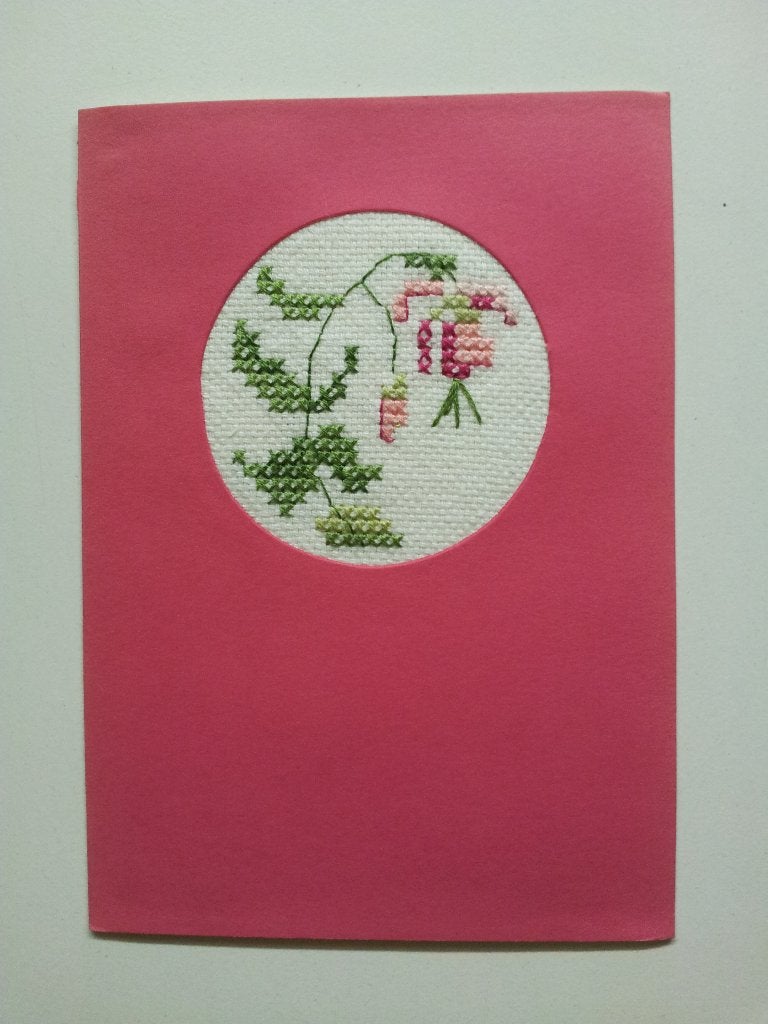 Dubbele Kaart geborduurde kaart Micro Industria Domestica, Ophalen of Verzenden, 1980 tot heden, Ongelopen, Natuur