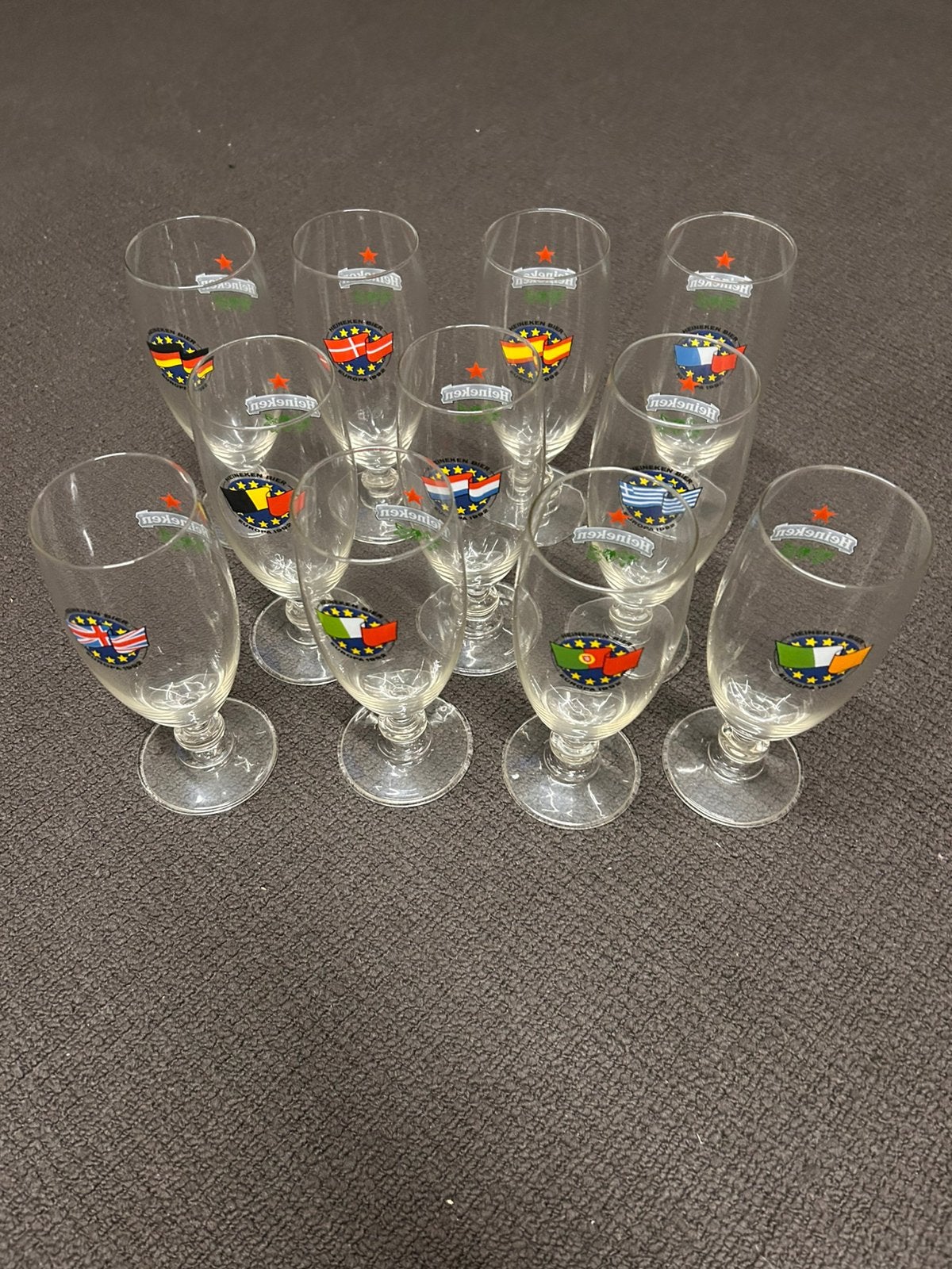 Bierglazen Heineken Europa 1992, Ophalen, Zo goed als nieuw, Bierglas