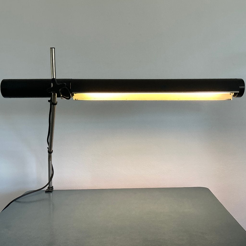 Industriële vintage bureaulamp VEB Narva, Ophalen, Met schakelaar, Bureaulamp, Gebruikt
