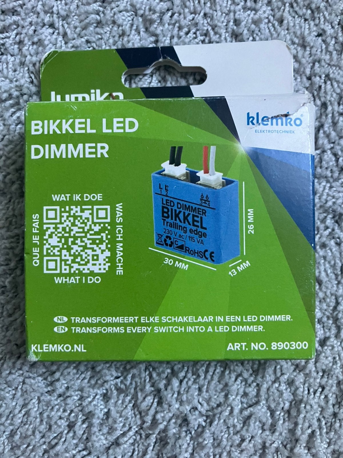 Klemko Bikkel LED dimmer, Ophalen of Verzenden, Zo goed als nieuw, Dimmer