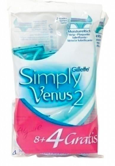 Gillette Simply Venus2, pak 12 stuks (3 pakjes voor €10,-), Ophalen of Verzenden, Nieuw, Overige typen