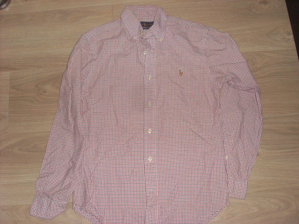 ralph lauren overhemd S slimfit geruit, Verzenden, Zo goed als nieuw, Overige kleuren