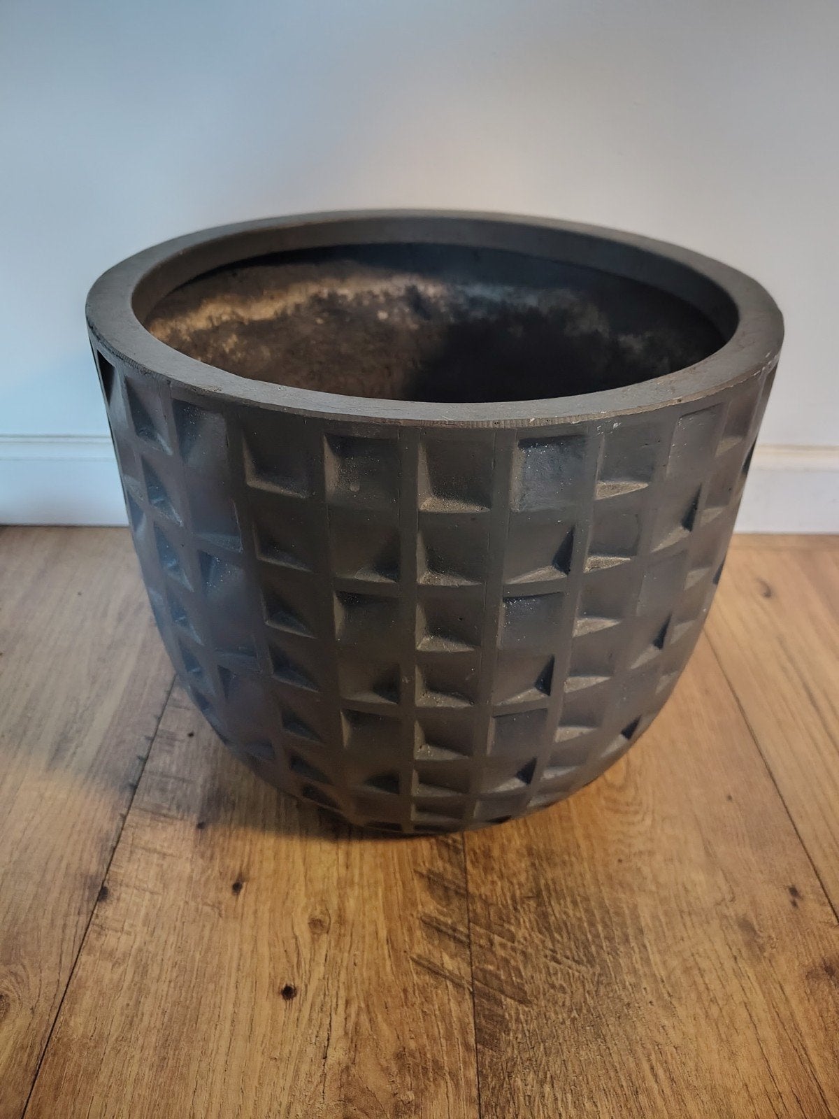 Mooie grijze Intratuin bloempot, binnen + buiten, 32cm, Rond, Binnen, Zo goed als nieuw, Minder dan 40 cm