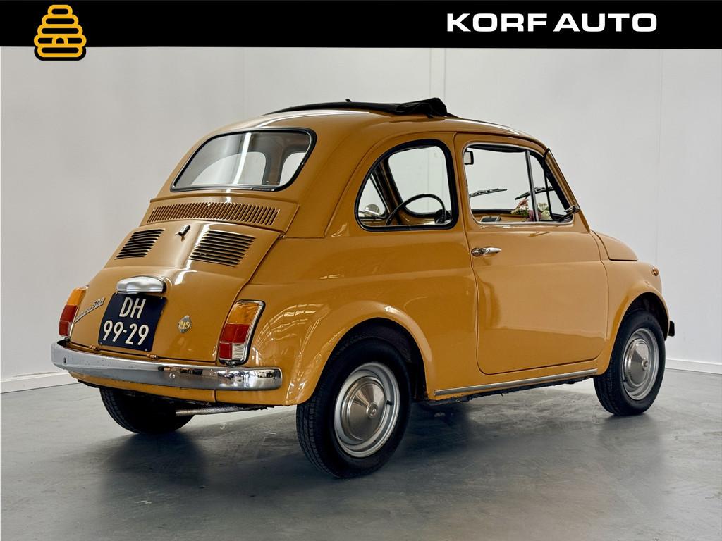 Fiat 500 500 R | Leder | Onderhouden | Giallo Positano, Auto's, Oldtimers, Achterwielaandrijving, Zwart, 594 cc, Bedrijf