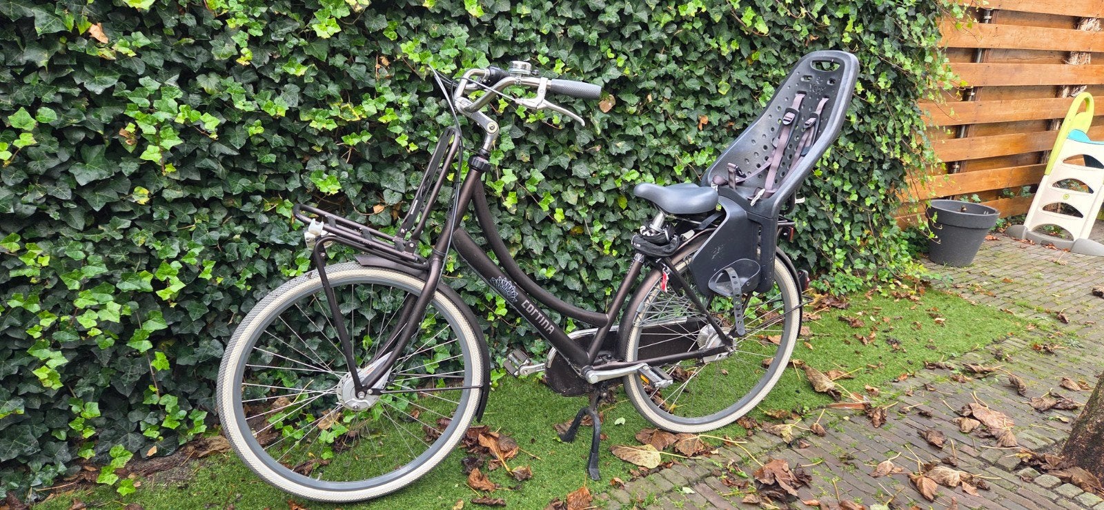 Cortina mamafiets met achterzitje, framemaat 50, Gebruikt, Versnellingen, 50 tot 53 cm, 1 zitje