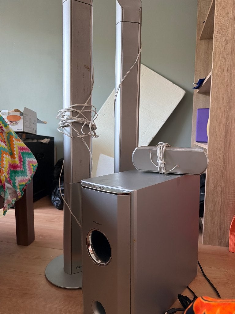 Pioneer speakerset met actieve subwoofer S-DVR9SW – ongetest, Audio, Tv en Foto, Luidsprekers, Gebruikt, Inclusief kabels, Ophalen of Verzenden
