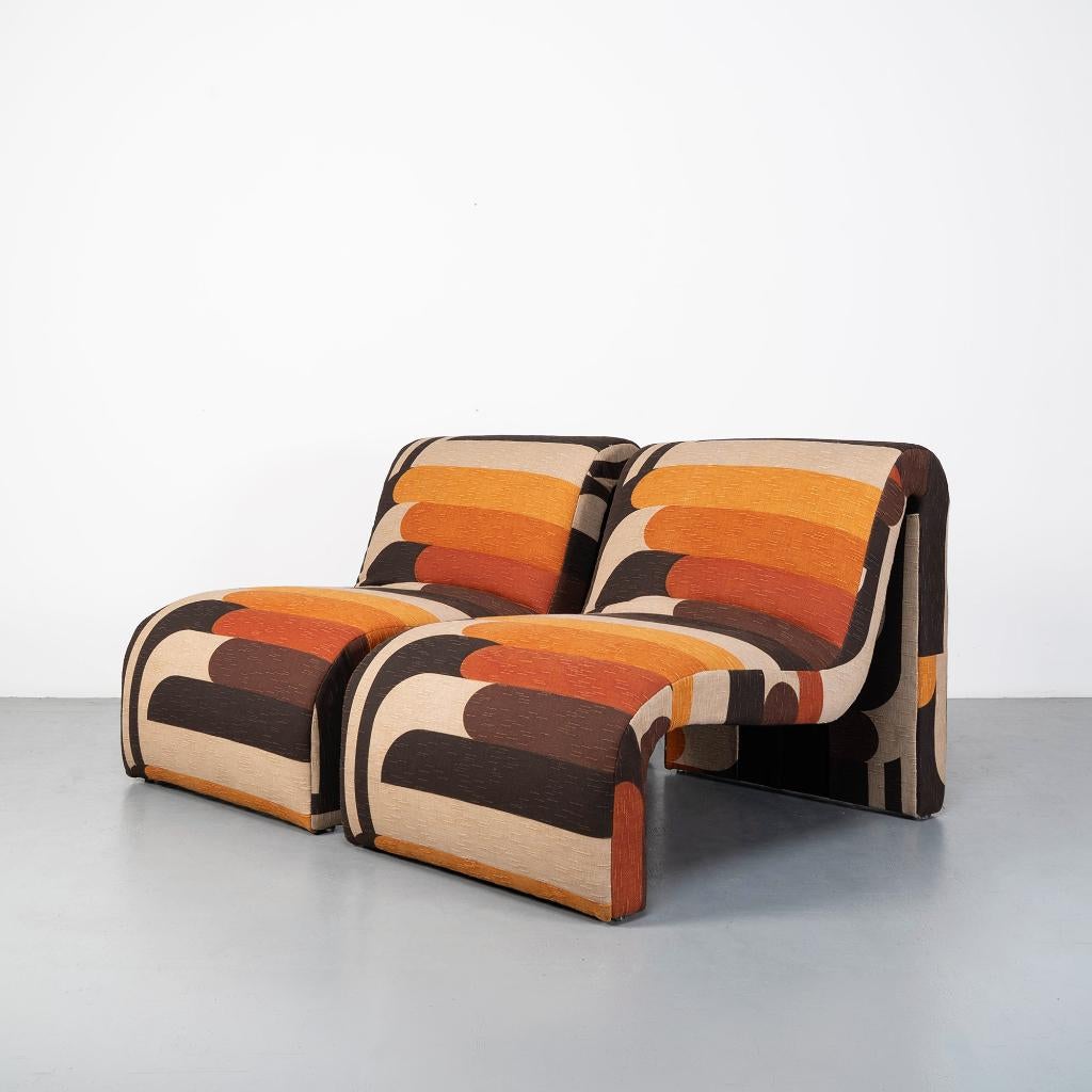 2x Vintage '70's fauteuils, Ophalen, 75 tot 100 cm, Zo goed als nieuw, Vintage Retro design