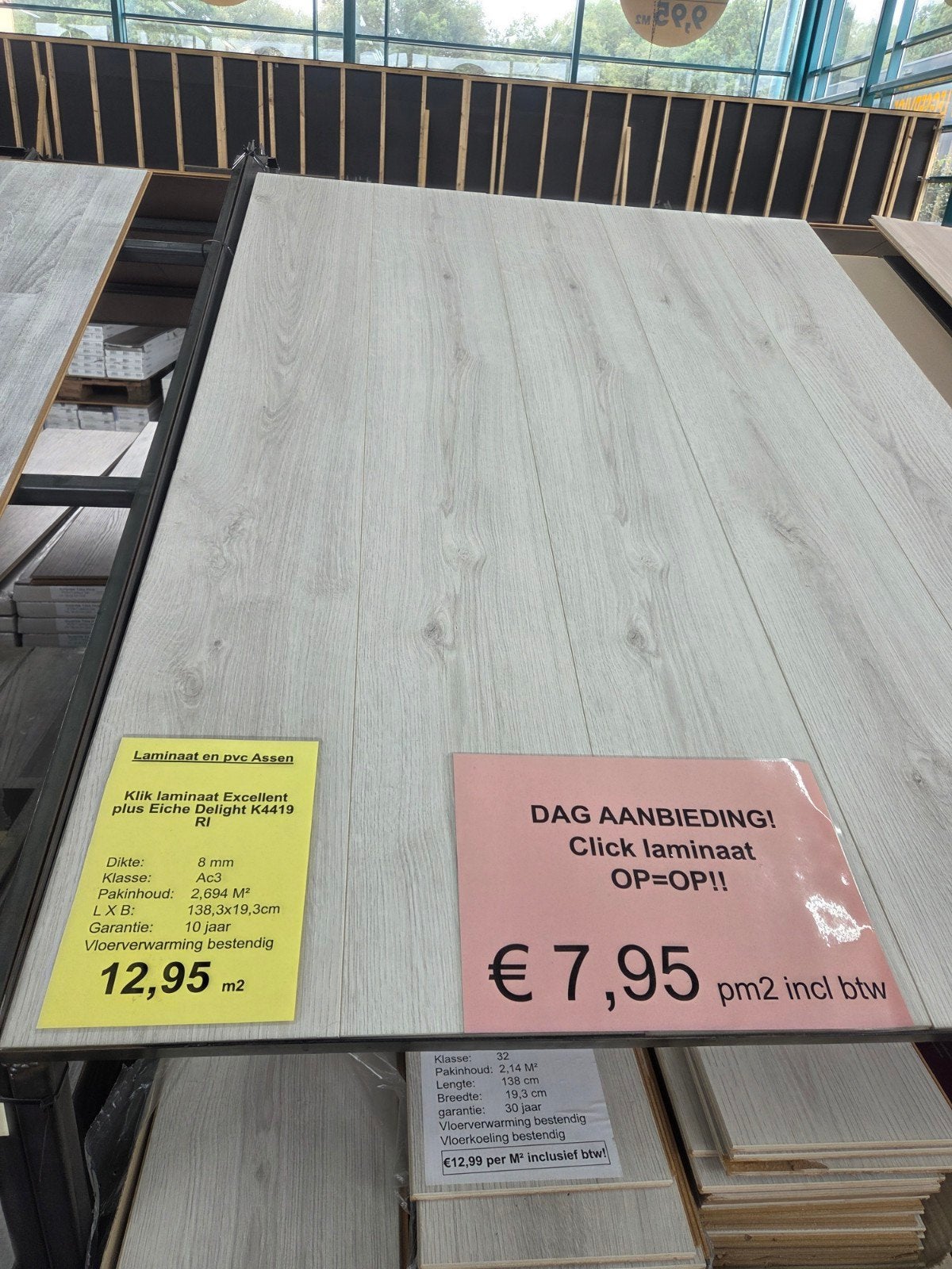 click laminaat exelent plus eiche delight k4419, Ophalen, 75 m² of meer, Laminaat